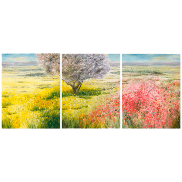 SOMMER – Frühlingswiese Mallorca – Triptychon